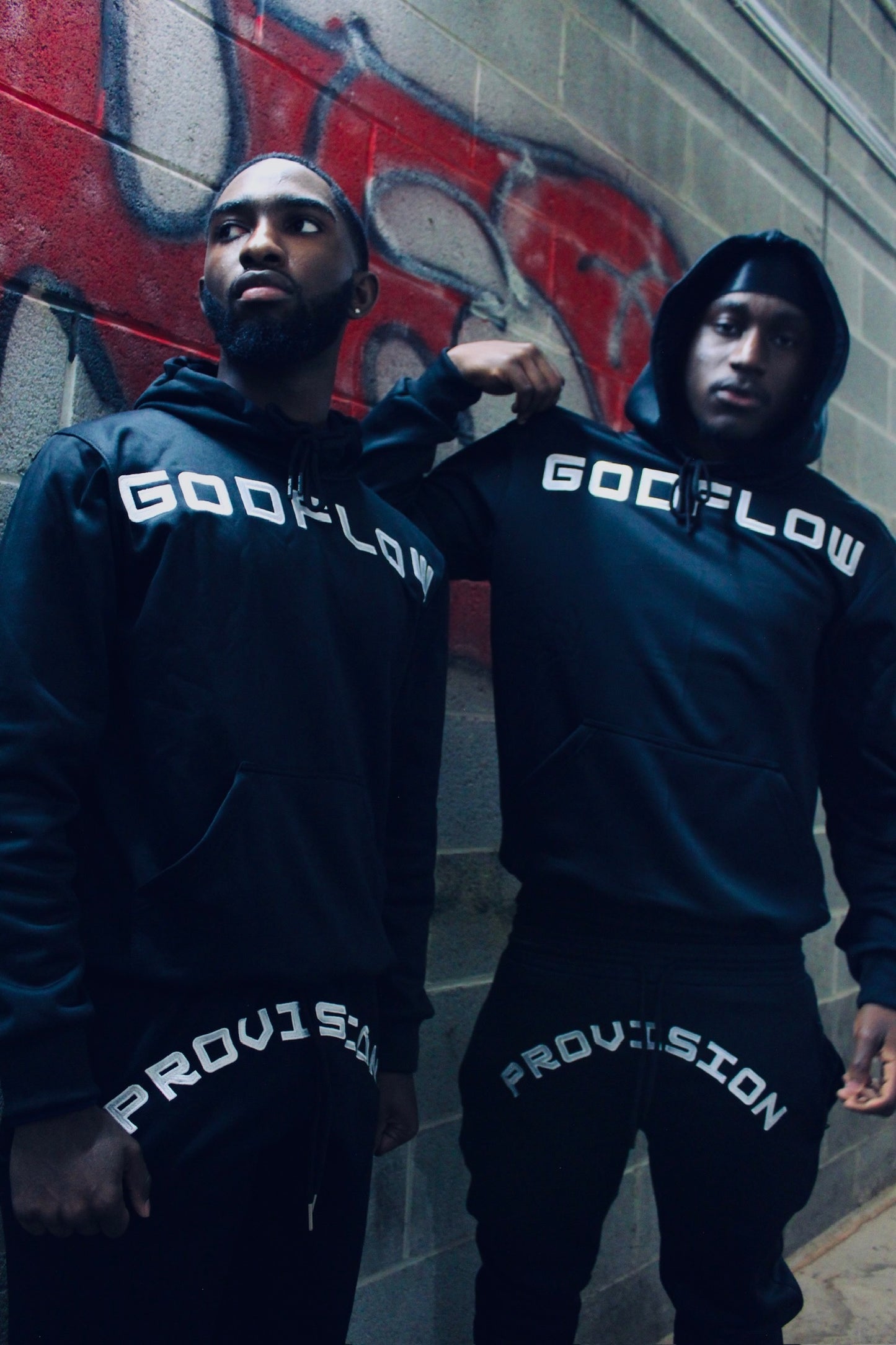 GODFLOW Provision Fitted Joggers | Black